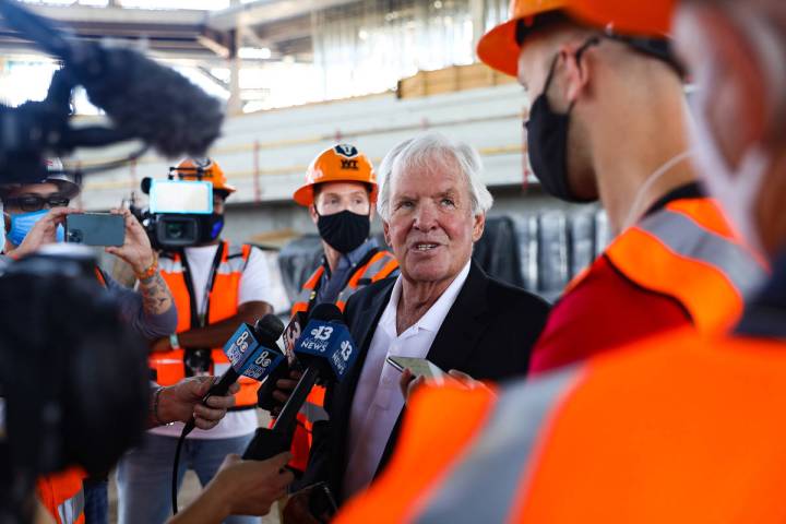 Golden Knights CEO Bill Foley speaks to the media at an event to announce that the Golden Knigh ...