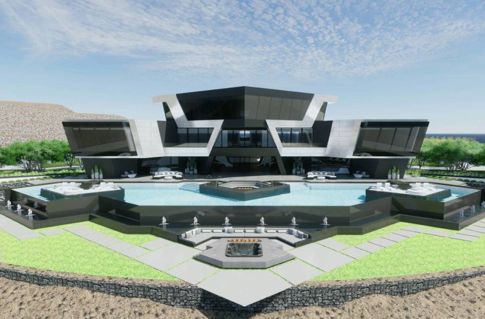 Raiders owner Mark Davis is building a mansion, a rendering of which is seen here, in Henderson ...