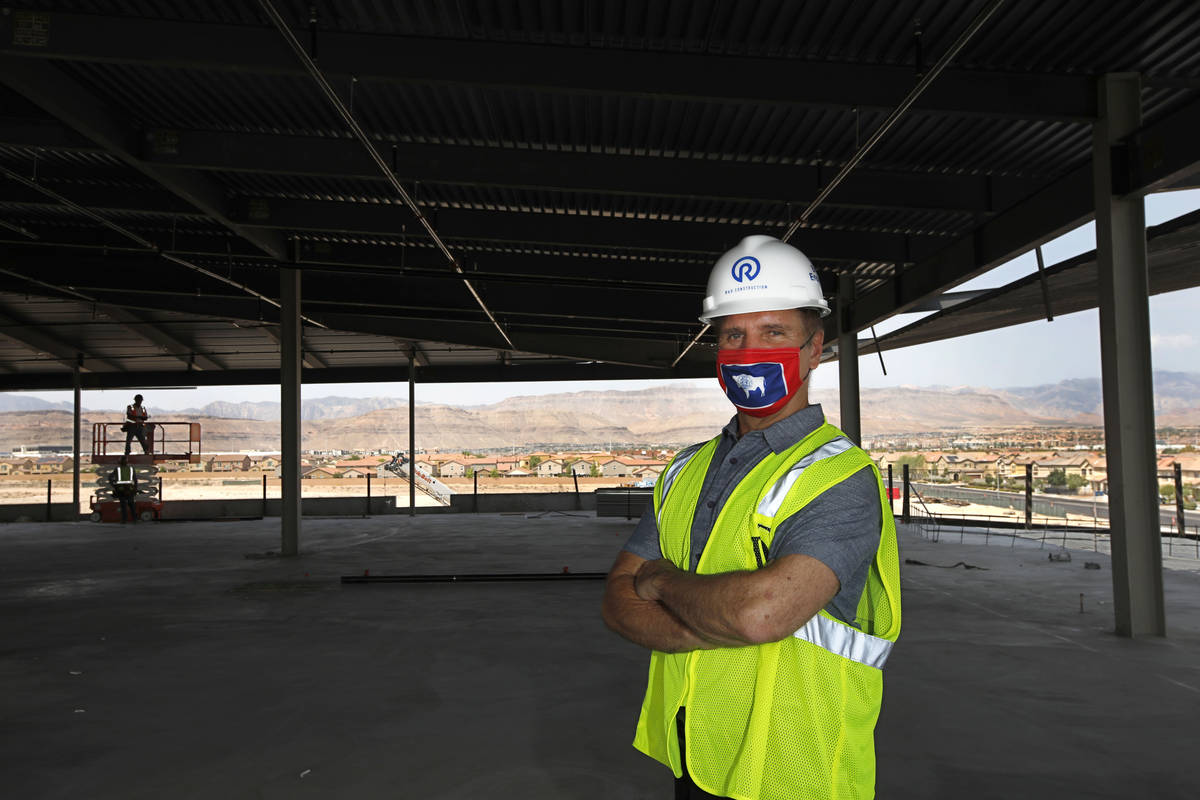 Joseph Sorge, managing member of Digital Desert, LLC. poses for a photo at the construction sit ...