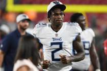 Tennessee Titans wide receiver Julio Jones (2) during the second half of an NFL preseason footb ...
