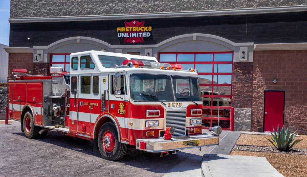Frank Pizarro's 1991 Pierce firetruck is pictured at Firetrucks Unlimited on Monday, June 14, 2 ...
