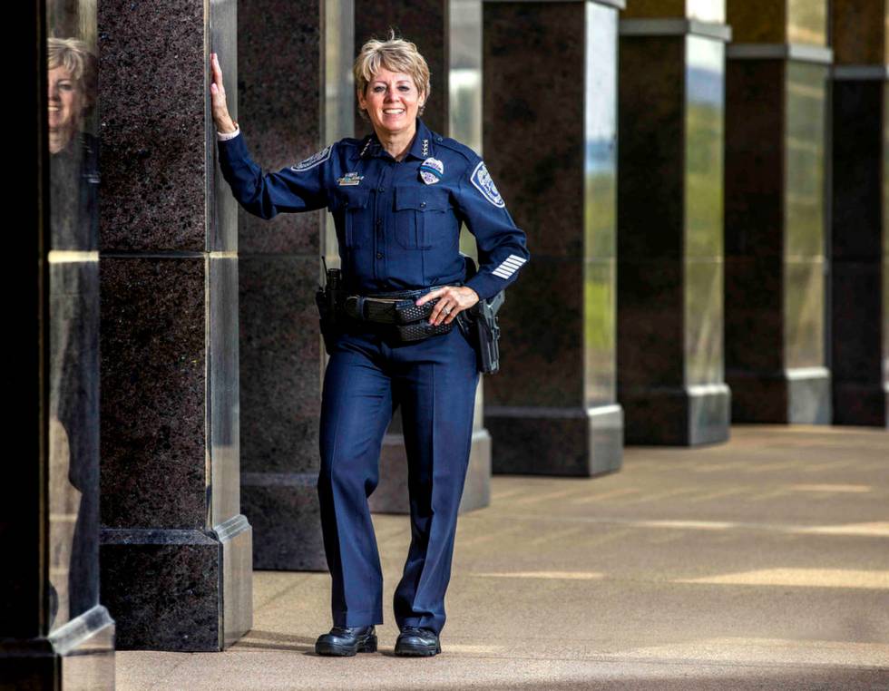 North Las Vegas Police Chief Pamela Ojeda at City Hall on Thursday, Aug. 12, 2021, in North Las ...