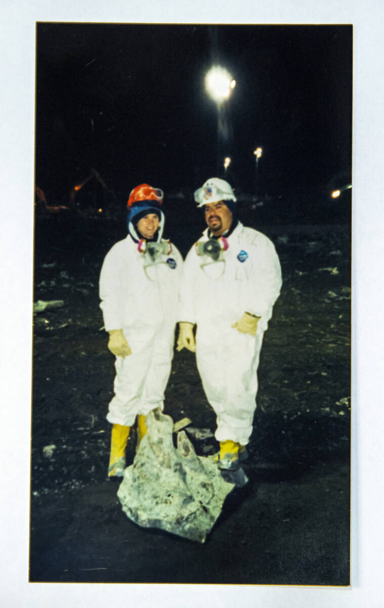 Images taken by FBI Special Agent Tracy Dockery, left, while working to sort 9/11 debris from G ...