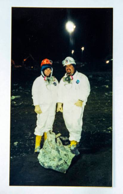 Images taken by FBI Special Agent Tracy Dockery, left, while working to sort 9/11 debris from G ...