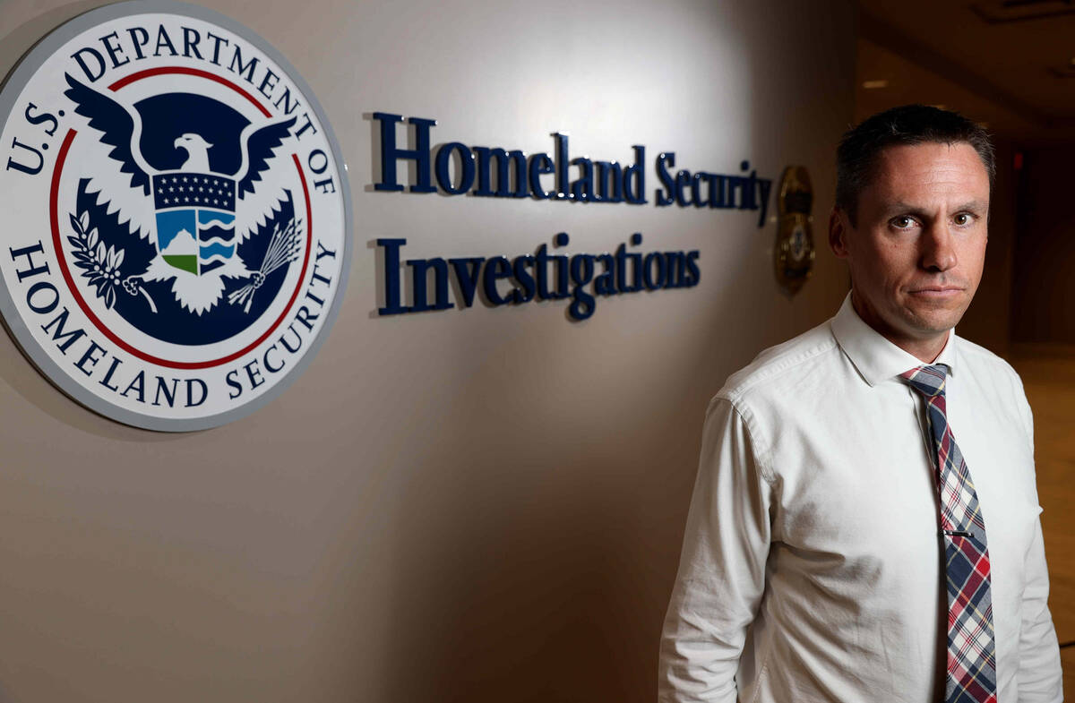Todd Rignel, Homeland Security Investigations supervisory special agent, at HSI offices in down ...
