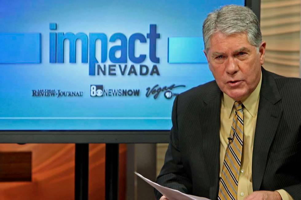 Gary Waddell, host of Impact Nevada television show, is shown at the KLAS Channel 8 studio, Jan ...