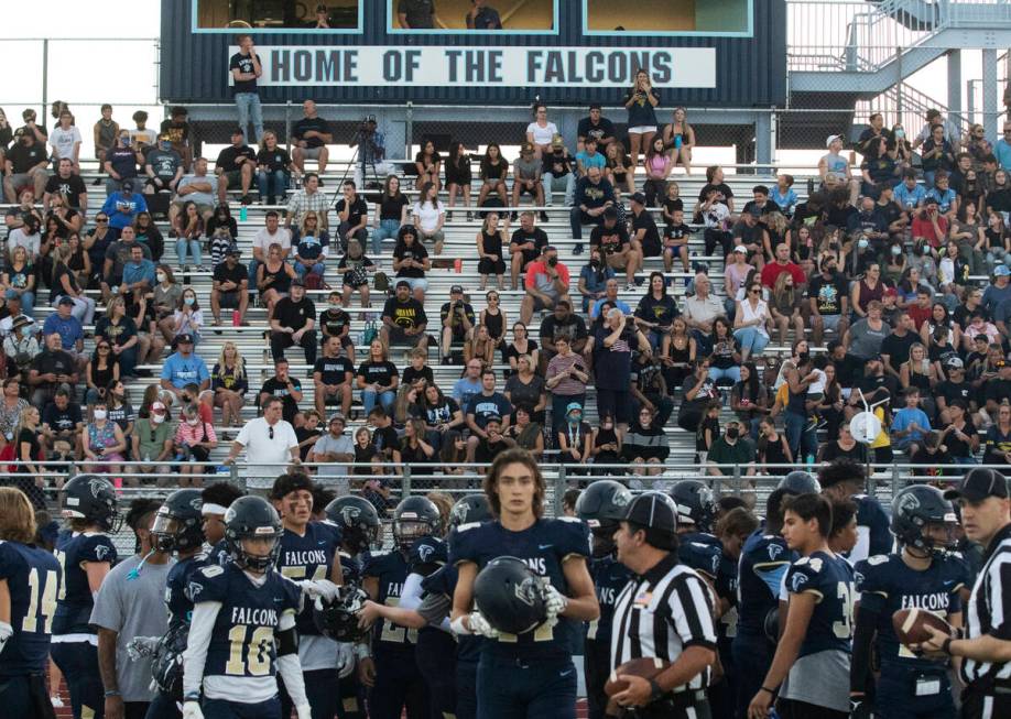 Foothill HighÕs fans watch a football game against Liberty High at Foothill High School, o ...