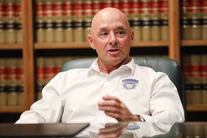 Lt. Jesse Wiggins, chairman of the Las Vegas Metro Police Managers and Supervisors Association, ...
