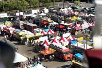 Different foods and events occur at the Great American Foodie Fest at the Sunset Station in Hen ...