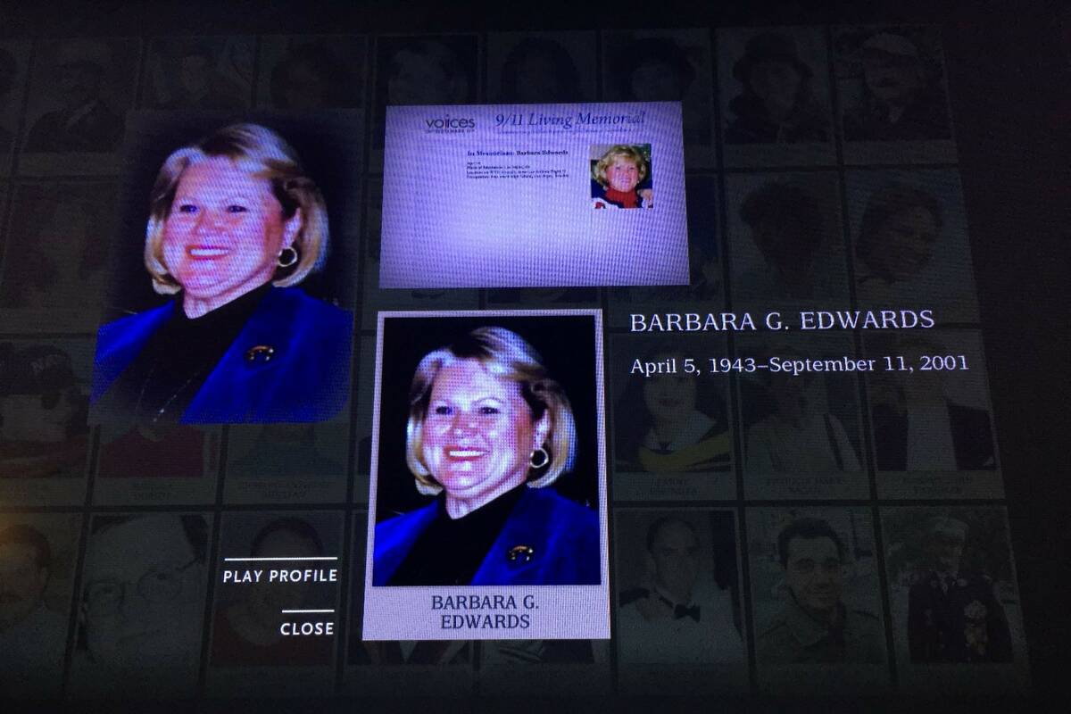 Palo Verde High School teacher Barbara Edwards, seen at the Sept. 11 memorial in New York City ...
