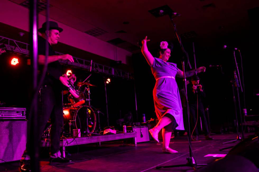 Las Vegas band Shanda & the Howlers perform during the first day of Viva Las Vegas Rockabil ...