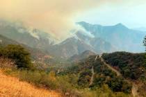 Smoke plumes rise from the Paradise Fire in Sequoia National Park, Calif., in September 2021. ( ...