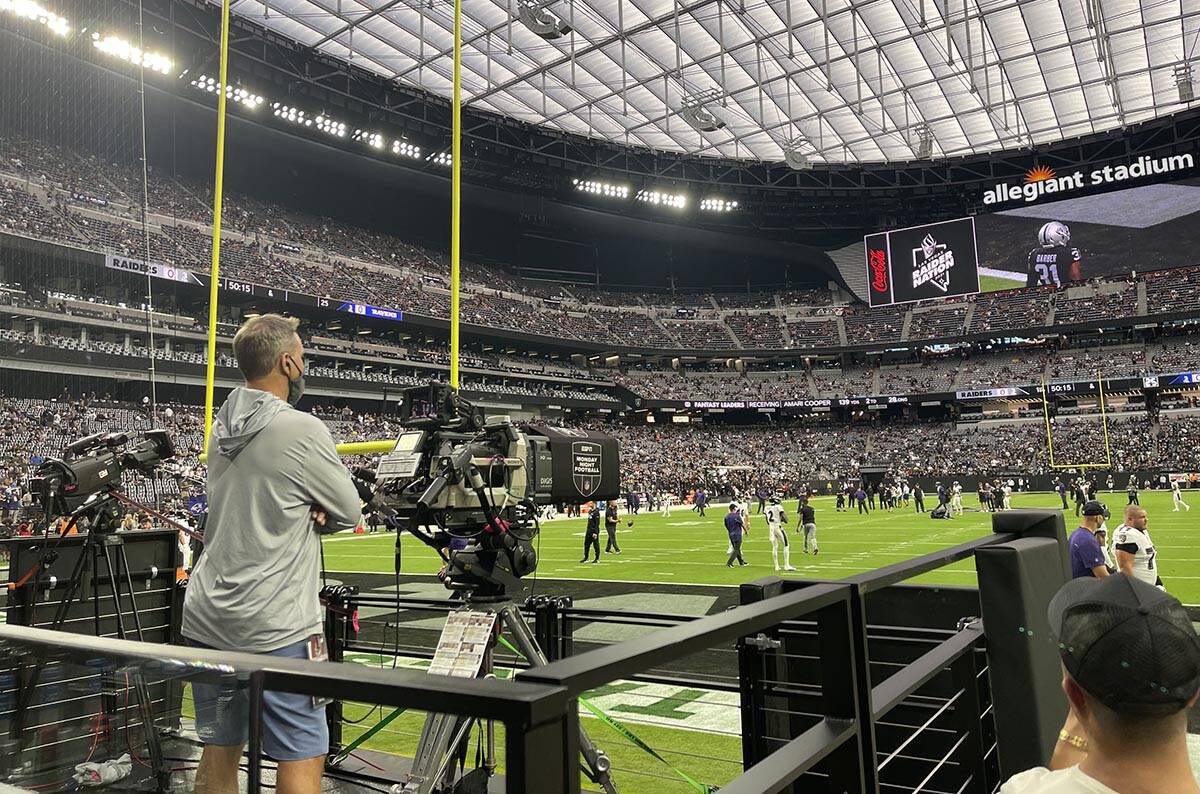 The Raiders-Raven game at Allegiant Stadium was the the most-watched Week 1 Monday Night Footba ...