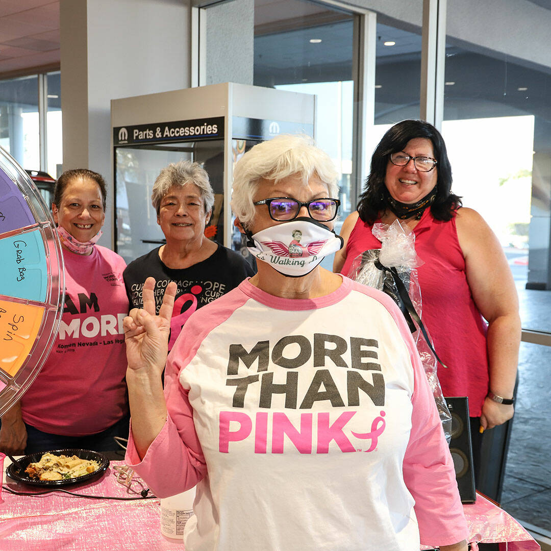 Chapman Chrysler Jeep in Henderson hosted the Susan G. Komen Nevada More Than Pink kickoff part ...