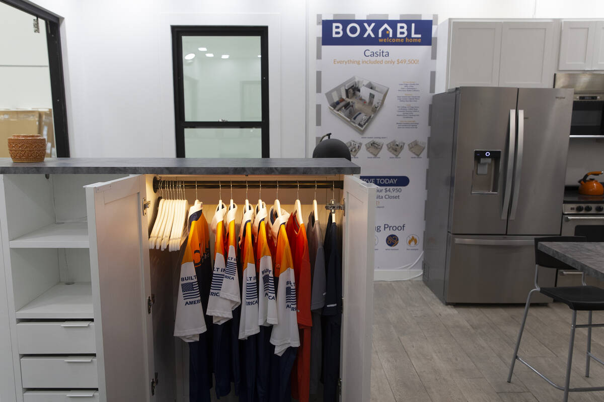 A Boxabl Casita includes a closet, living room, bedroom, bathroom and fully-equipped kitchen in ...