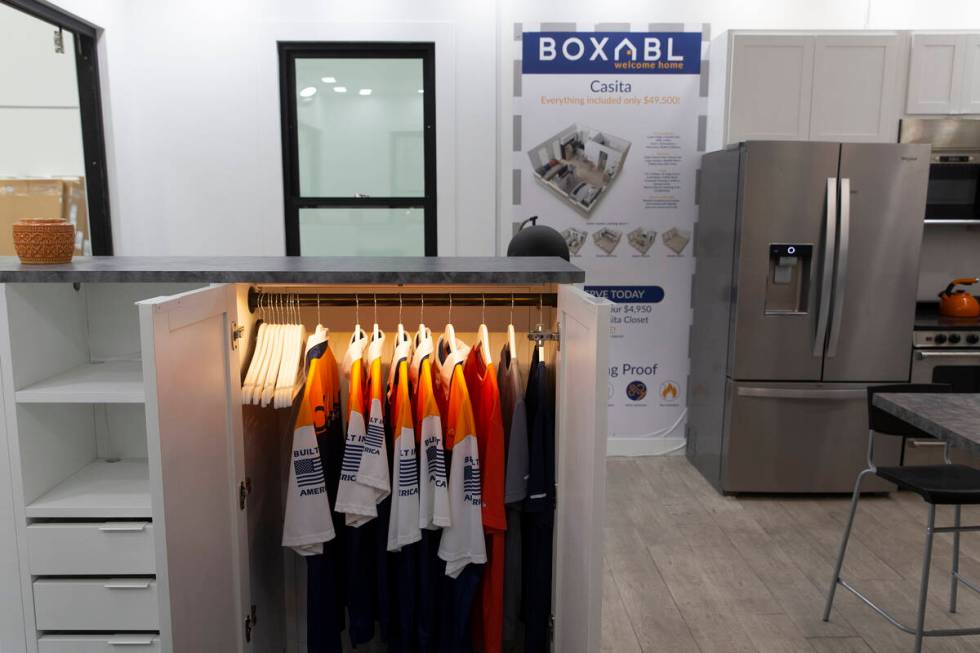 A Boxabl Casita includes a closet, living room, bedroom, bathroom and fully-equipped kitchen in ...