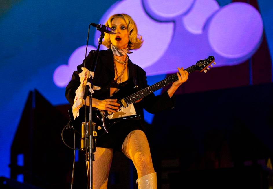 St. Vincent performs at the downtown stage during the final day of the Life is Beautiful festiv ...