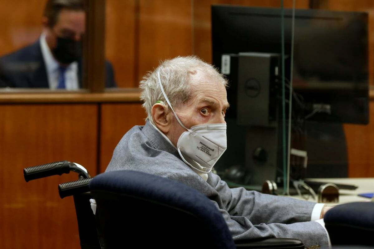 Robert Durst looks at jurors as he appears in a courtroom in Inglewood, Calif., in September 20 ...