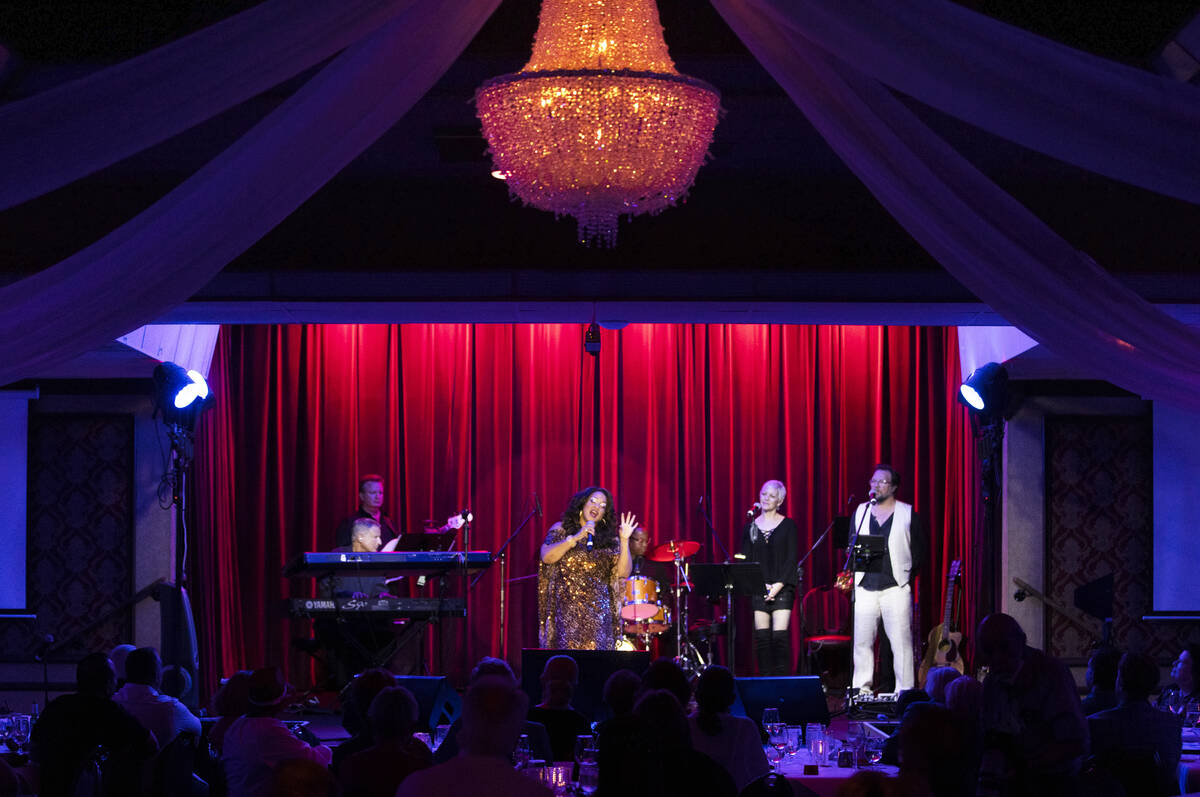 Michelle Johnson, known as “Las Vegas' First Lady of Jazz,” performs at the Itali ...