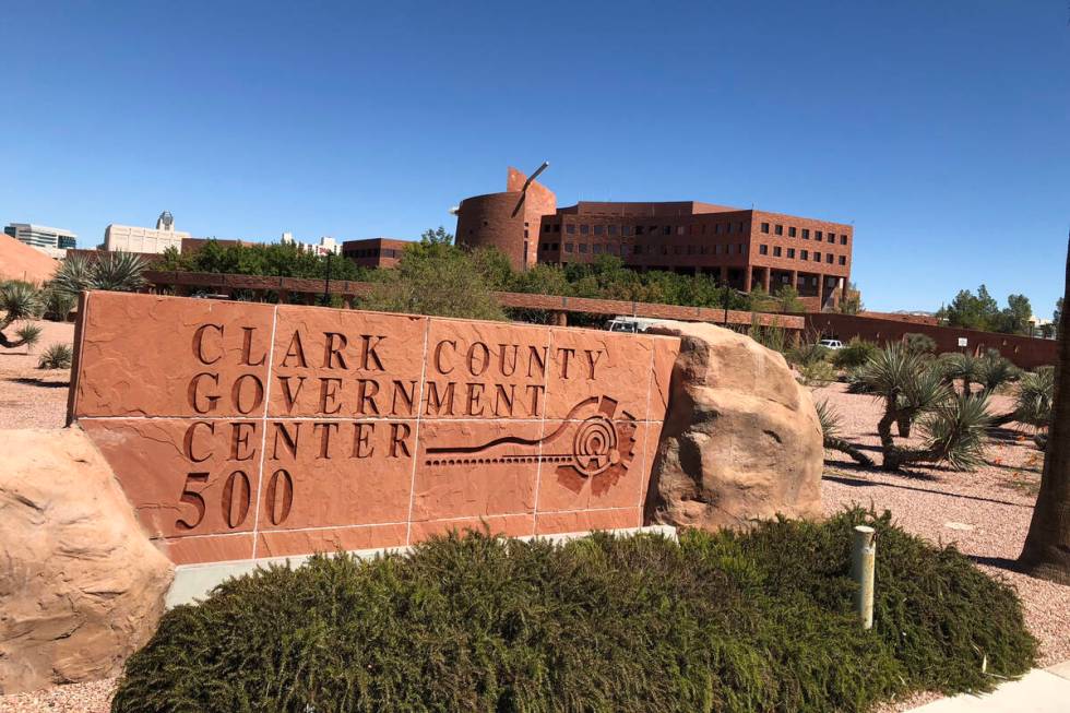 The Clark County Government Center in Las Vegas, on Wednesday, September 19, 2018. (Las Vegas R ...