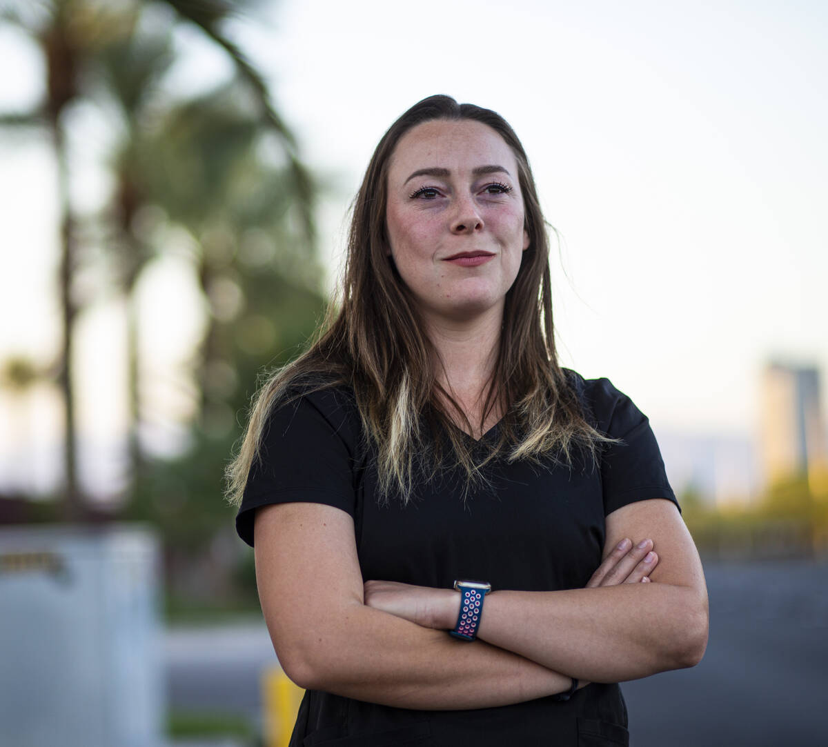 Liz Groesbeck, a third-year student in the Kirk Kerkorian School of Medicine at UNLV, poses for ...