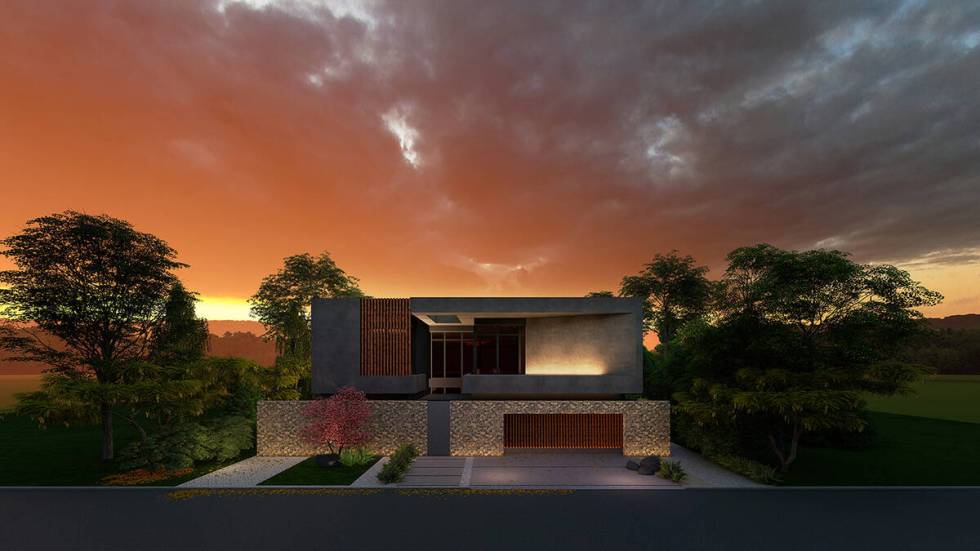 This artist's rendering shows what the new luxury homes Livv is building in the Las Vegas Valle ...