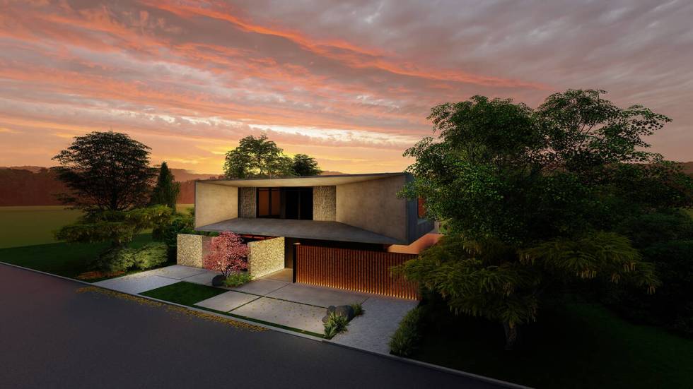 This artist's rendering shows what the new luxury homes Livv is building in the Las Vegas Valle ...