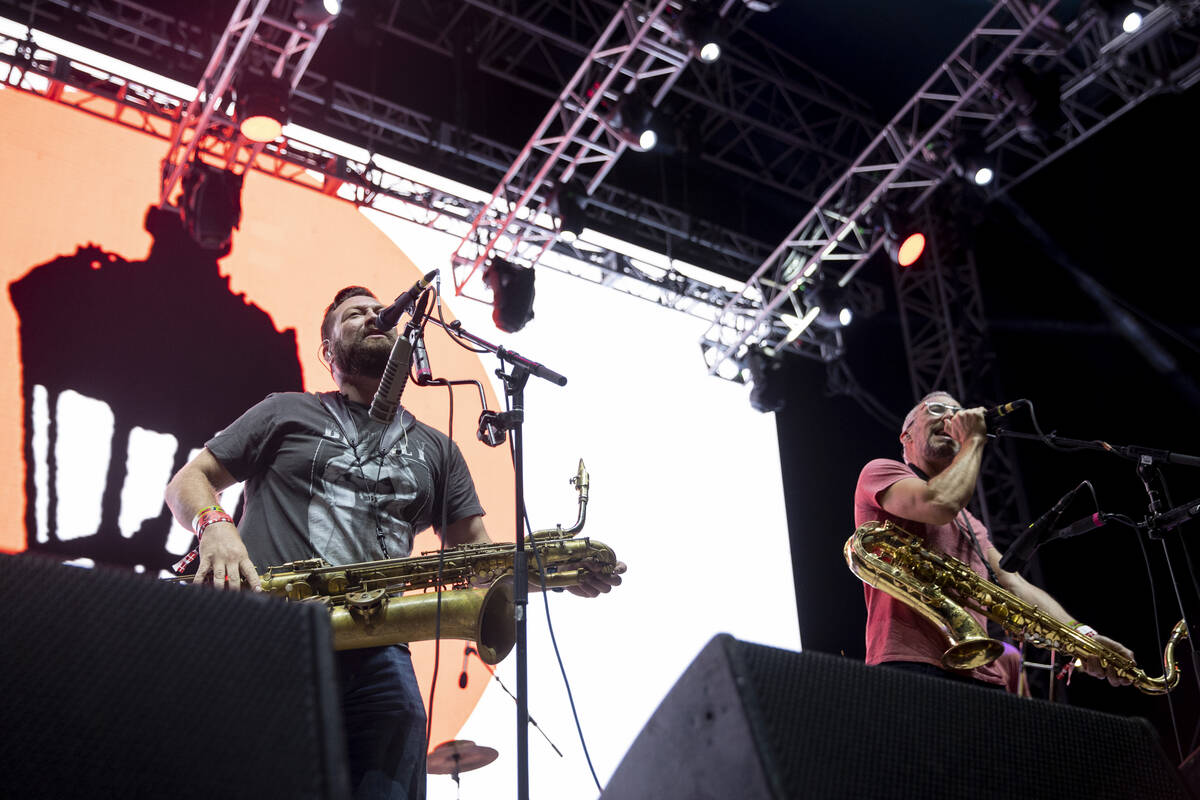 Streetlight Manifesto performs during the Punk Rock Bowling Music Festival at the Downtown Las ...