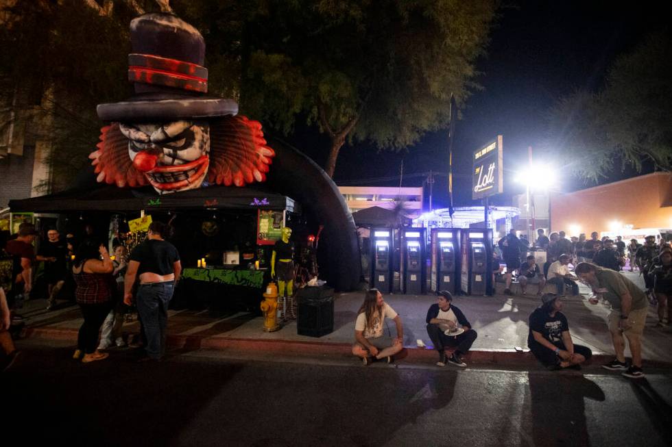 People attend the Punk Rock Bowling Music Festival at the Downtown Las Vegas Events Center in L ...