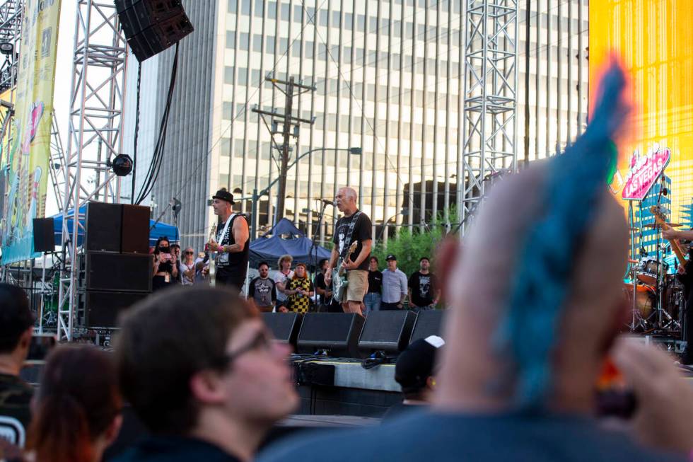 Youth Brigade performs during the Punk Rock Bowling Music Festival at the Downtown Las Vegas Ev ...