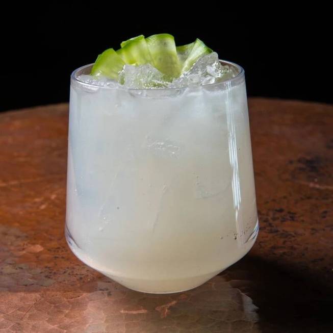 Permission is a mix of Casamigos Blanco Tequila, Singani63, St. Germain Elderflower, lychee liq ...