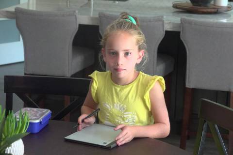 Madelyn Quinn, an 8-year-old heart transplant recipient and aspiring golfer from San Clemente, ...