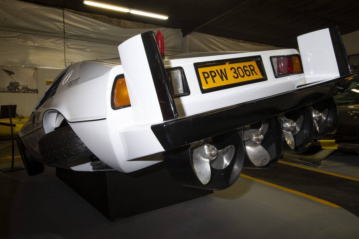 A James Bond filmLotus Espirit Submarine Car is showcased at the Hollywood Cars Museum in Las V ...
