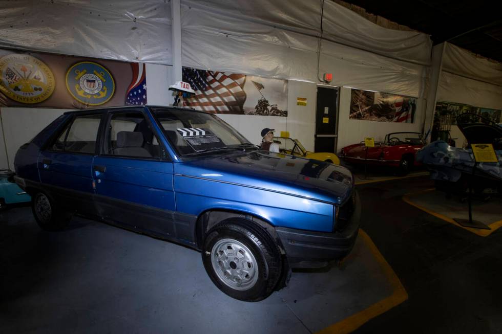 A James Bond film 1985 Renault is showcased at the Hollywood Cars Museum in Las Vegas, Thursday ...