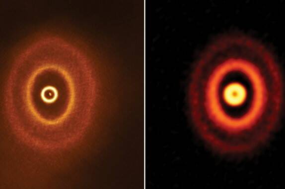 The gap outside the innermost ring suggests to a team of researchers that a planet has formed f ...