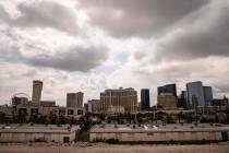 Clouds cover the Las Vegas Valley on Monday, July 26, 2021. (Chase Stevens/Las Vegas Review-Jou ...