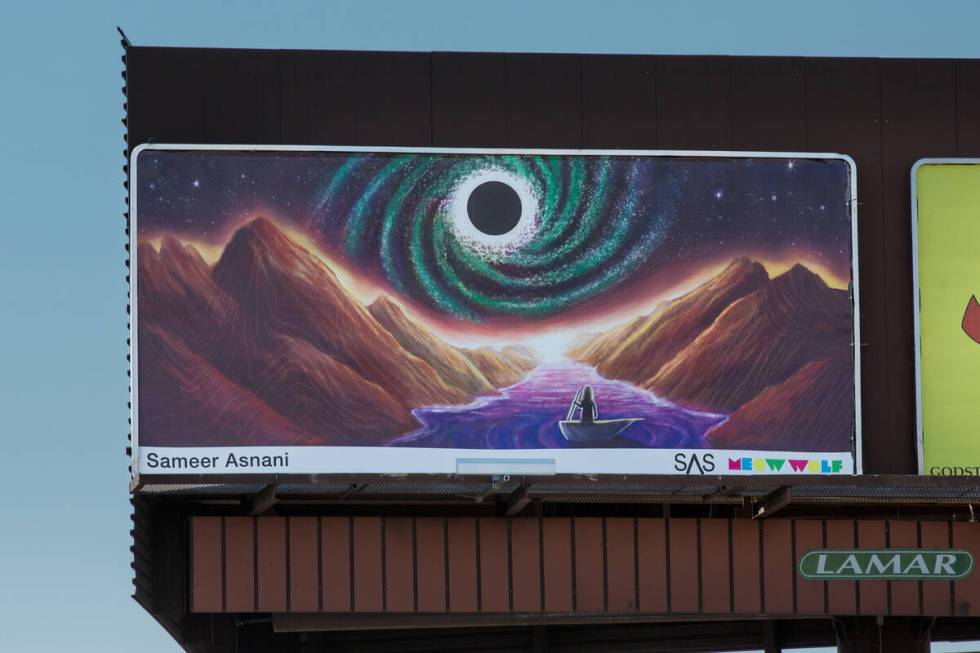 Billboard by Sameer Asnani (Christopher DeVargas for Meow Wolf) 3641 W Sahara Ave