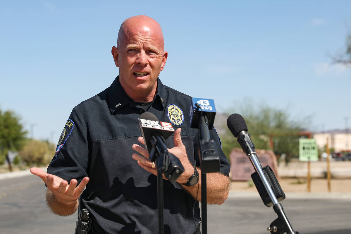 Bryan Zink, public information officer for the Clark County School District Police Department, ...