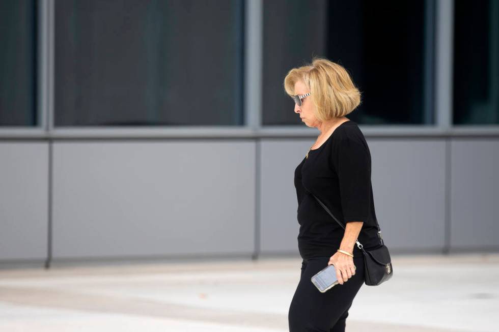 Former 24/7 Private Vaults employee Sylviane Whitmore exits the Lloyd George U.S. Courthouse af ...