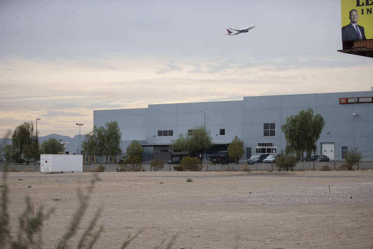 A vacant lot on Las Vegas Boulevard and adjacent to McCarran International Airport in Las Vegas ...