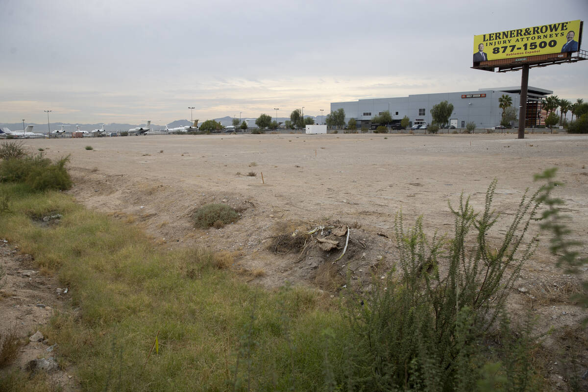 A vacant lot on Las Vegas Boulevard and adjacent to McCarran International Airport in Las Vegas ...