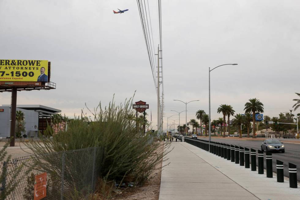 A vacant lot on Las Vegas Boulevard and adjacent to McCarran International Airport in Las Vegas ...