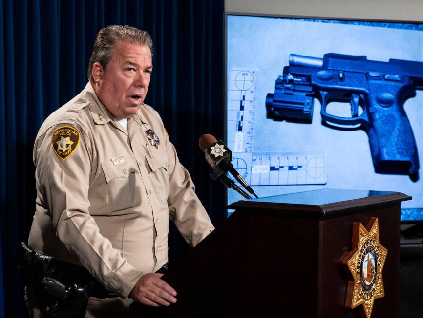 A photograph a gun used by a 21-year-old Demetrius Roberts is displayed as Metropolitan Police ...