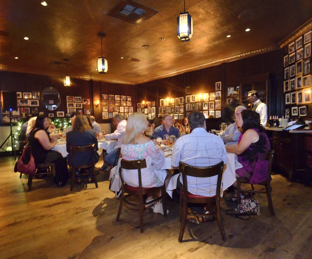 One of the dining areas at Rao’s is shown during Vegas Uncork’d festivities at Caesars Pala ...