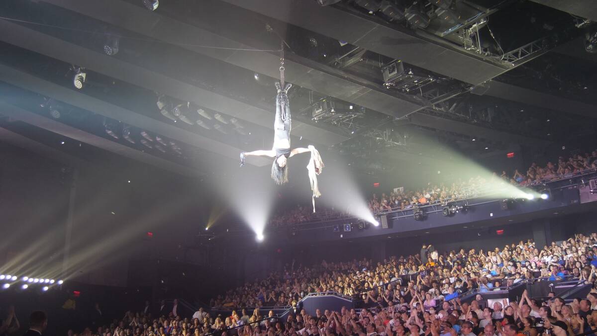 Las Vegas magician Criss Angel is shown in his return performance at Planet Hollywood on Wednes ...