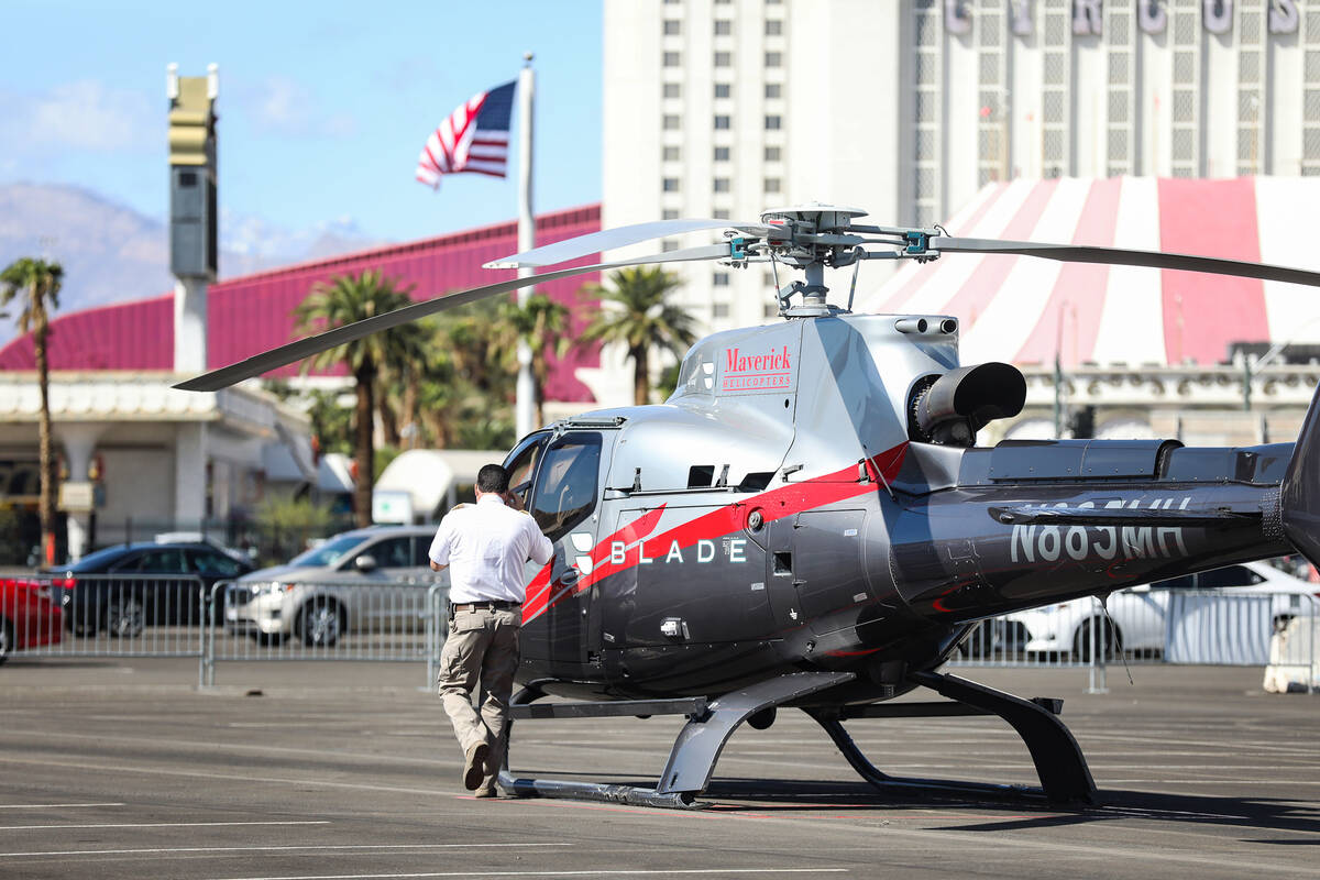 A pilot with Blade, a company that is using helicopters for consumers to move around town and e ...