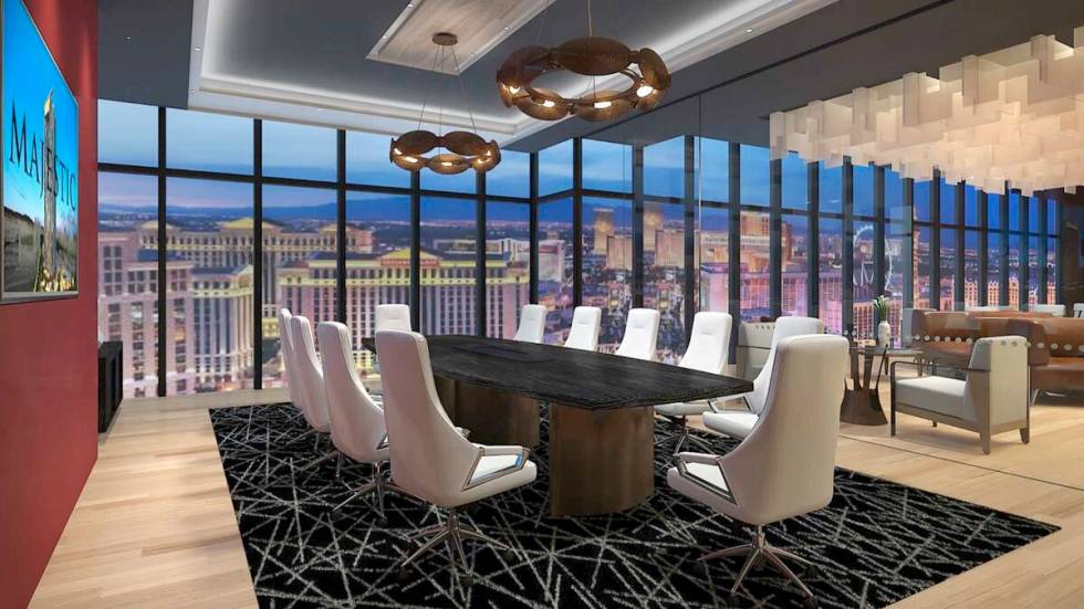 Developer Lorenzo Doumani plans to build the 720-room Majestic Las Vegas, a rendering of which ...