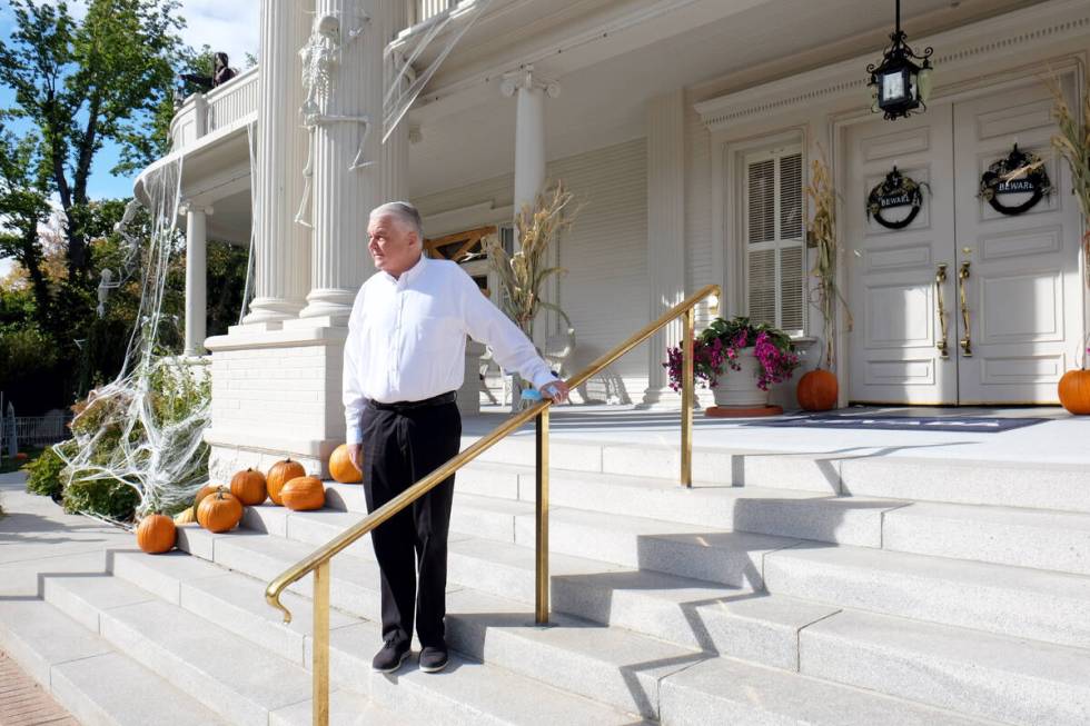 Nevada Gov. Steve Sisolak outside the governor's mansion in Carson City Wednesday. The mansion, ...