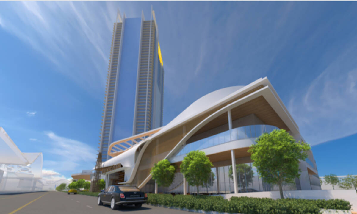 Developer Lorenzo Doumani expects to break ground in 2022 on Majestic Las Vegas, a rendering of ...