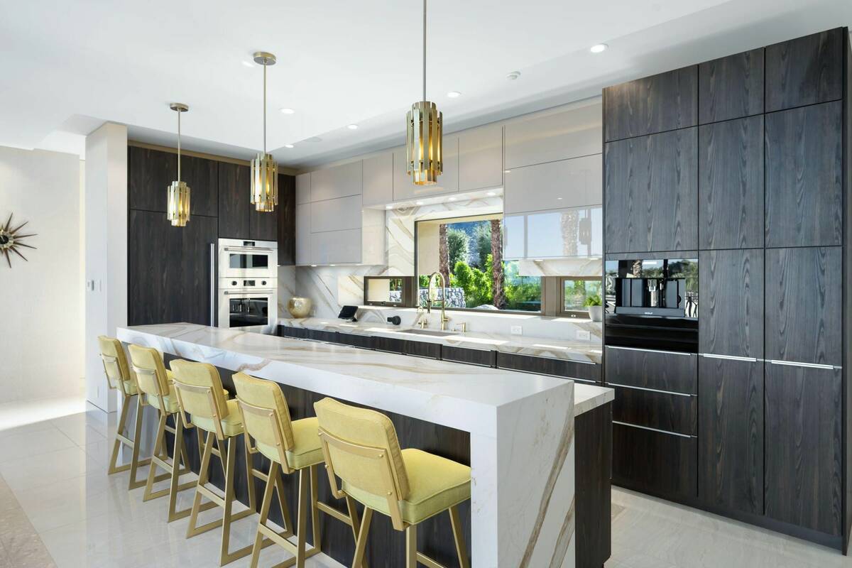 Louise Hampton Team, BHHS California Just beyond the great room is a galley kitchen design wit ...